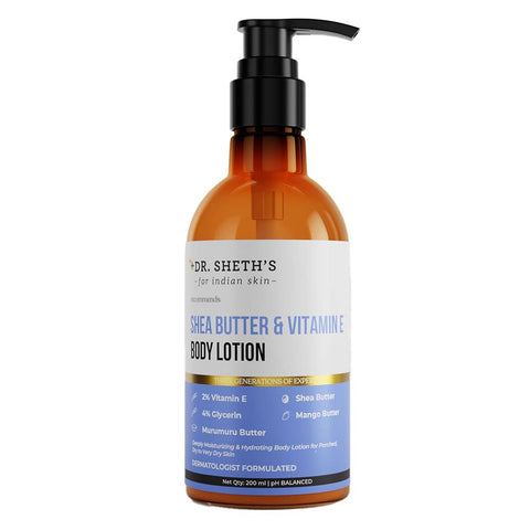 Dr. Sheth's Shea Butter & Vitamin E Body Lotion - 200 ml