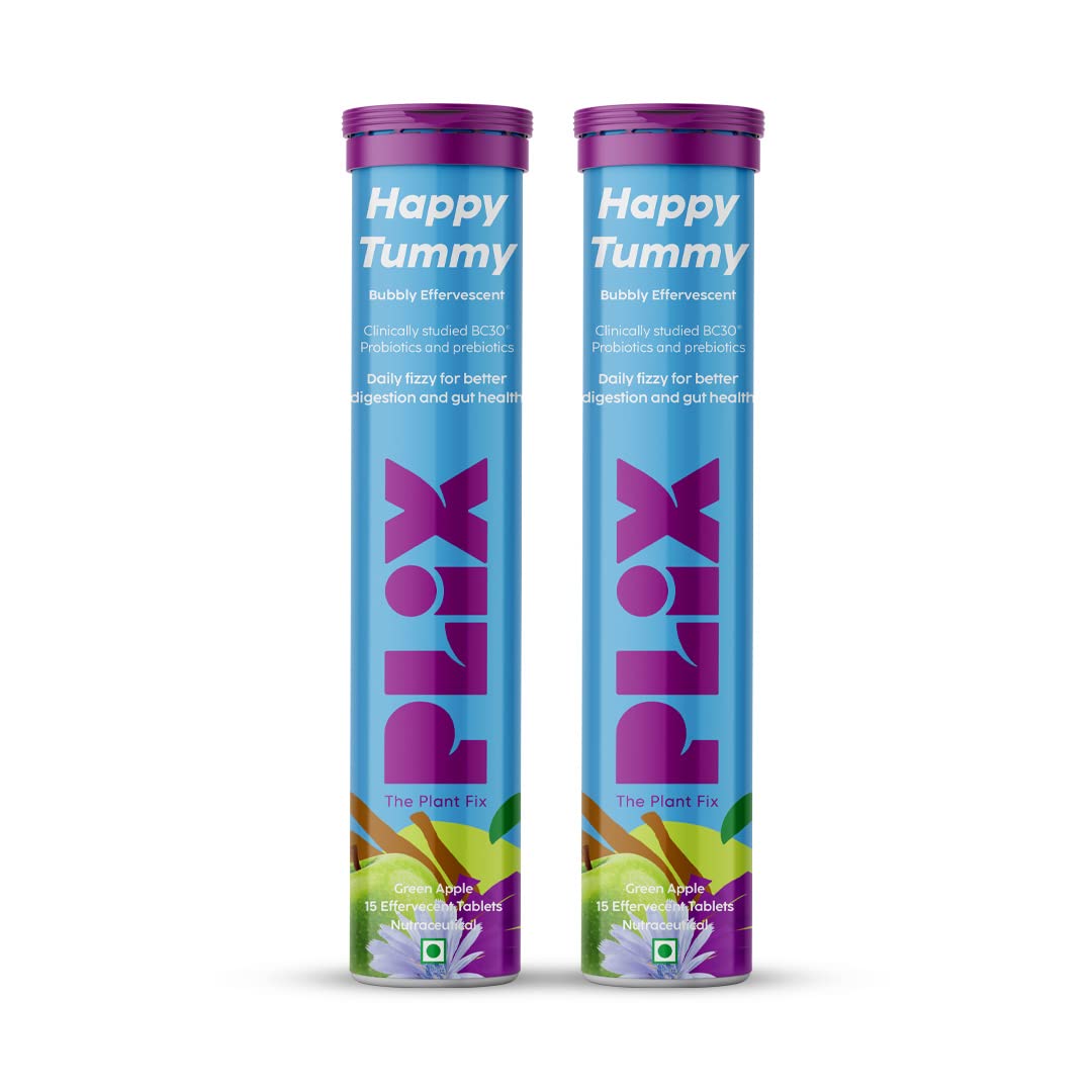 PLIX - THE PLANT FIX Happy Tummy Pre+Probiotic 15 Effervescent Tablets