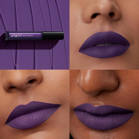 Pilgrim Liquid Matte Lipstick - Purple Lust | Lipstick for Women with Hyaluronic Acid & Spanish Squalane | Transferproof, Long Lasting & Non Drying with Hydrating Ingredients 3gms