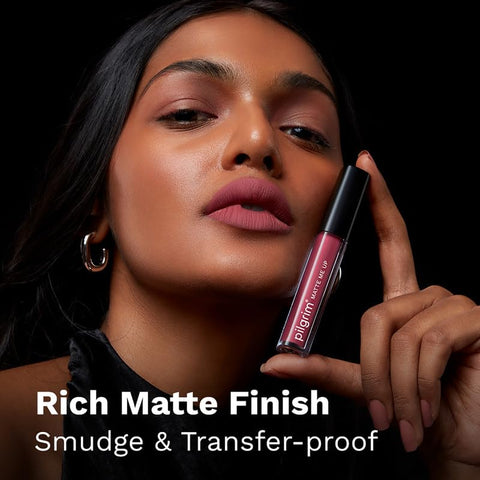 Pilgrim Liquid Matte Lipstick - Pink Kisses | Lipstick 3 gms