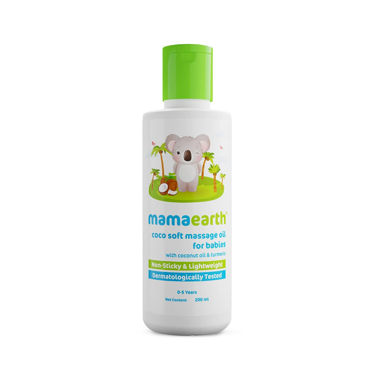 Mamaearth coco soft massage oil for babies with coconut oil & turmeric 200 ml