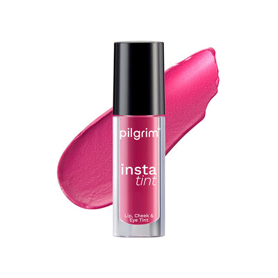 Pilgrim 3 In 1 Lip-Cheek And Eye Tint Cream- Blends Easily 2.5Gm (Pink Filter-01)
