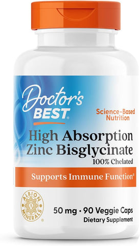 DR BEST ABSORPTION ZINC BISGLYCINATE 50MG 90VCAPS
