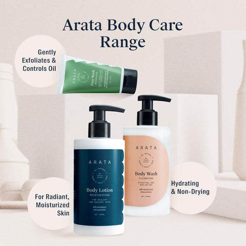 Arata Natural Hydrating & Non-Drying Body Wash With Coconut & Citrus Extracts (300 ml)