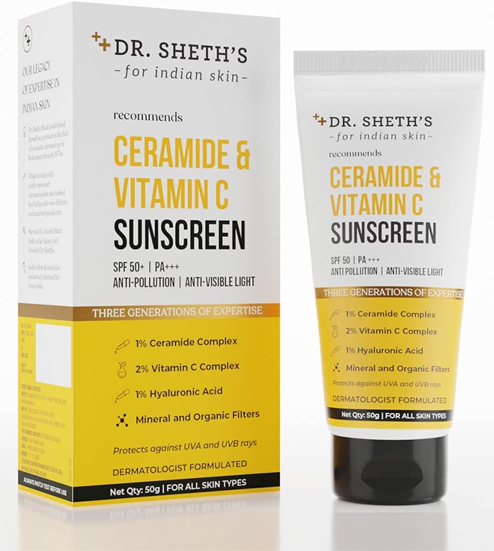 Dr. Sheth's CENTELLA & NIACINAMIDE OIL & ACNE CONTROL SUNSCREEN 50 gm