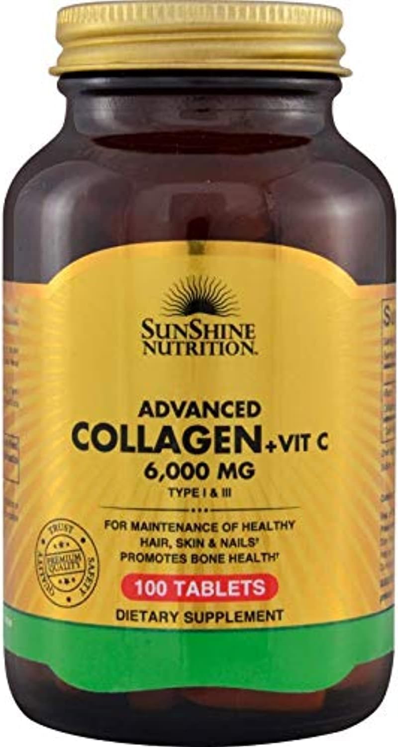 Sunshine Nutrition Advanced Collagen + Vitamin C 100 Tabs