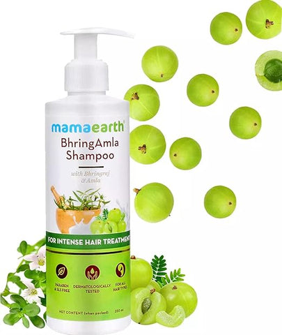 MAMAEARTH Bhring Amla Shampoo, 250 ml