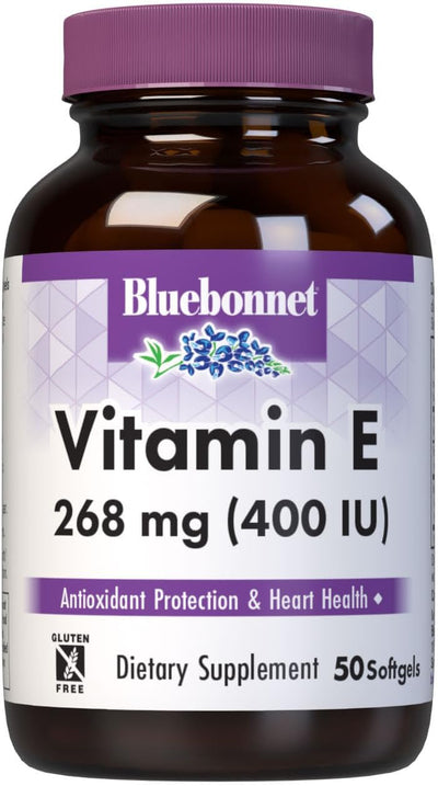 Bluebonnet Nutrition Vitamin E 400 IU 50 Softgels, 50 Servings