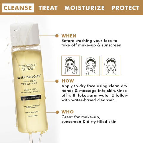 Conscious Chemist Makeup Remover Oil Cleanser| 130 Ml