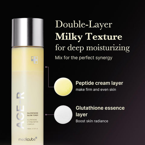 AGE-R Glutathione Glow Toner - Milky 2-Phase, Vegan, 140ml