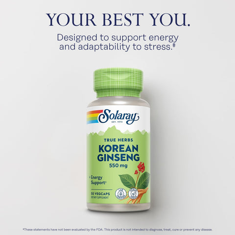 Solaray Korean Ginseng 550MG V-Cap 50's