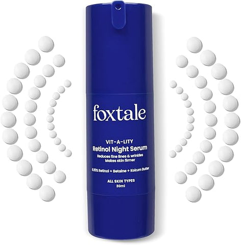 Foxtale 0.15% Encapsulated Retinol Night Serum Boosts Collagen, Treats Fine Lines & Wrinkles