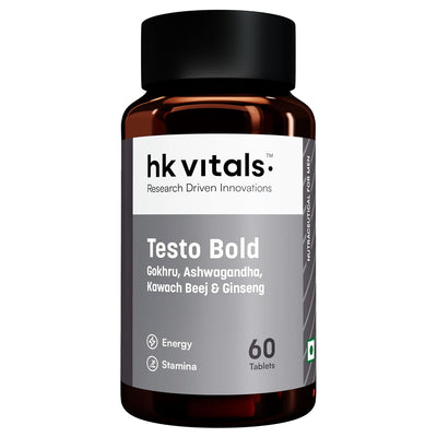 HK Vitals Testo Bold (60 Tablets) | Testosterone Booster For Men | For Energy, Stamina, & Strength