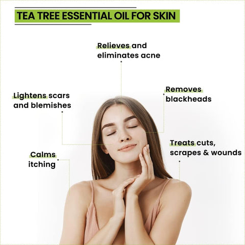 Rey Naturals Tea Tree Oil | Tea Tree Essential Oil for Hair, Skin and Face Care 15 ml