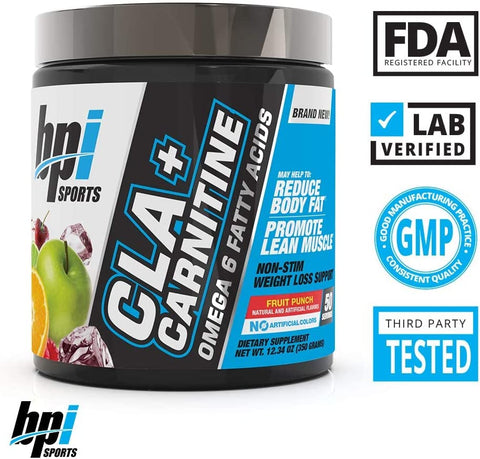 BPI Sports Health CLA + Carnitine Fruit Punch, 50 Servings