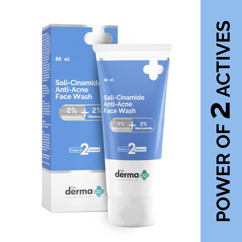 The Derma Co Sali-Cinamide Anti-Acne Face Wash with 2% Salicylic Acid & 2% Niacinamide - 80ml