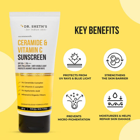 Dr. Sheth's Ceramide & Vitamin C Sunscreen 80 gm