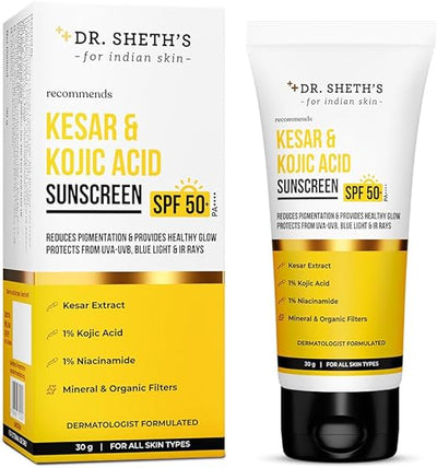 Dr. Sheth'S Kesar & Kojic Acid Sunscreen 30G
