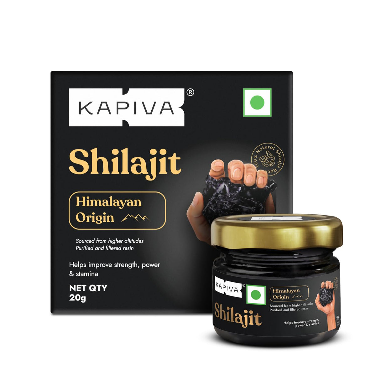 Kapiva Himalayan Shilajit Resin 20g Pack of 2