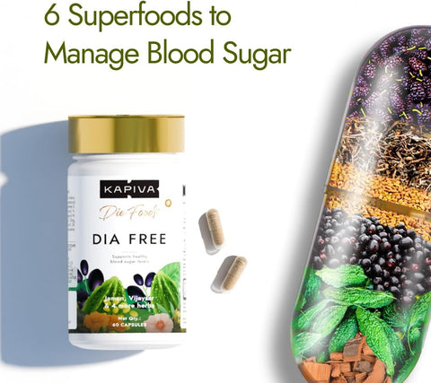 Kapiva Dia Free Capsules 60 Pack of 2