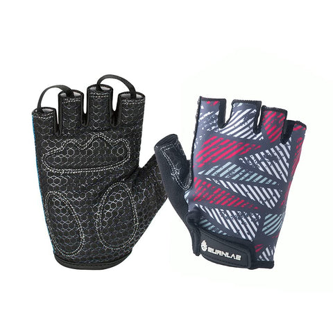 Burnlab Flex Gym Gloves for Men and Women (White & Pink Small)