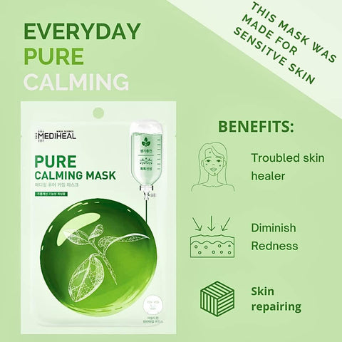 Mediheal Pure Calming Sheet Mask | 1 Sheet, (20 Ml)