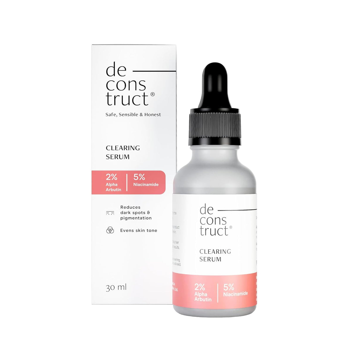 Deconstruct Clearing Serum 2% Alpha Arbutin + 5% Niacinamide For both Men & Women 30ml