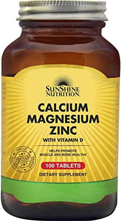 Sunshine Nutrition Calcium Magnesium Zinc With Vit D3 100 Tab