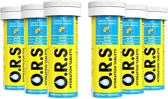 O.R.S Hydration Tablets with Electrolytes Natural Lemon Flavour, 72 Tablets