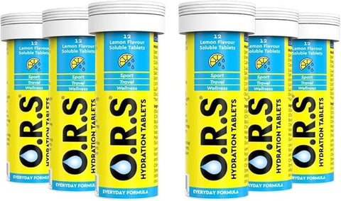 O.R.S Hydration Tablets with Electrolytes Natural Lemon Flavour, 72 Tablets