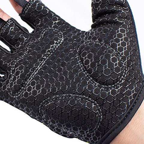 Burnlab Flex Gym Gloves for Men and Women (Black Medium)