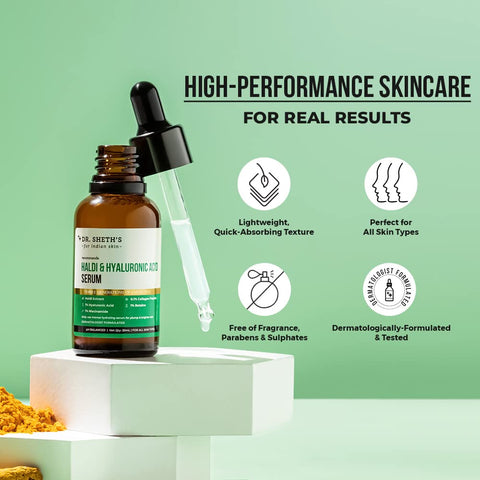 Dr. Sheth's Haldi & Hyaluronic Acid Serum - 30 Ml