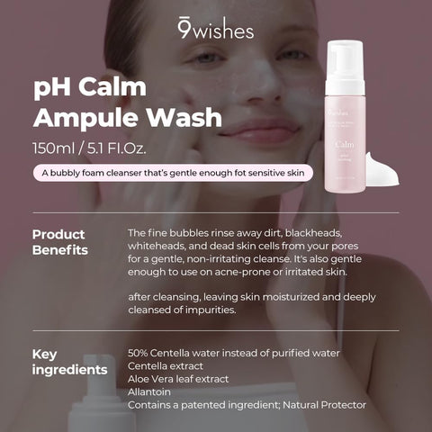 9Wishes PH Calm Ampule Wash 150 ml