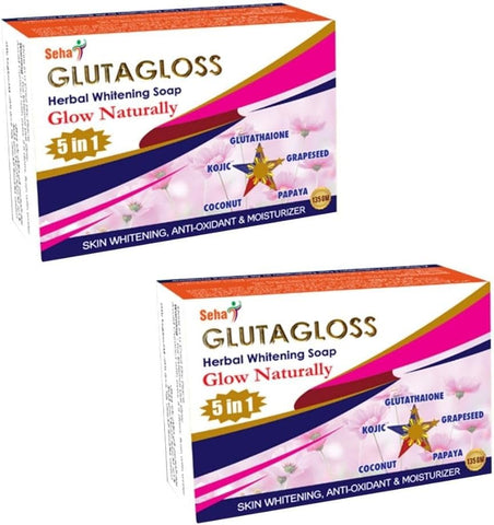 Glutagloss Herbal Whitening Soap, 135 gms pack of 2