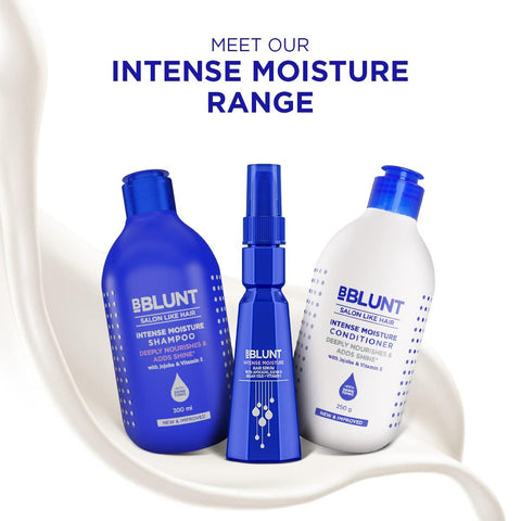 BBLUNT Intense Moisture Shampoo with Jojoba and Vitamin E for Dry & Frizzy Hair - 300 ml