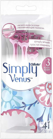 Gillette Simply Venus 3 Plus Disposable Razor 4 count