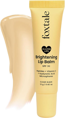 Foxtale Brightening Lip Balm With Peptides, Vitamin C & Hyaluronic Acid Clear Glaze