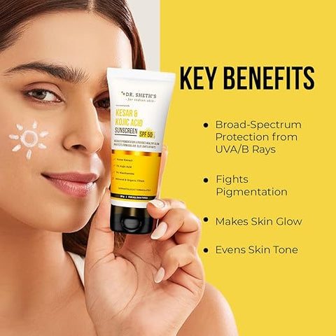 Dr. Sheth'S Kesar & Kojic Acid Sunscreen 30G