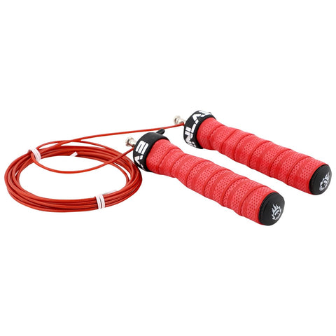 Burnlab Pro Power Plus Weighted Handle Skipping Rope (Red)