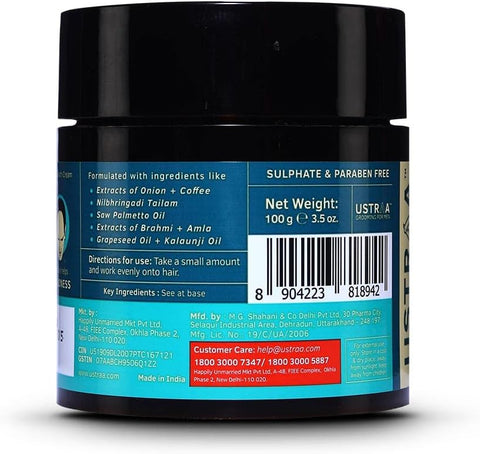 USTRAA Hair Growth Cream with 18 Natural Active Ingredients NON-OILY for Men 100g