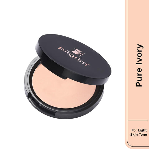 Pilgrim Pure Ivory Matte Finish Compact Powder Absorbs Oil, Conceals & Gives Radiant Skin