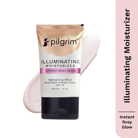 Pilgrim Illuminating Moisturizer for Face | For Instant Rosy Glow & SPF 15