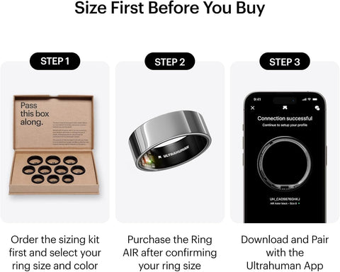 خاتم ألترا هيومان الهوائي - تيتانيوم خام (مقاس 9) UHRA-IQF-RT-9