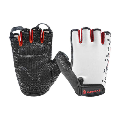Burnlab Flex Gym Gloves for Men and Women (White Large)