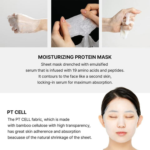 Mediheal A: Pe Protein Sheet Mask | Soothing & Strengthening Skin Barrier pack of 10