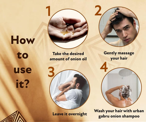 Urban Gabru 100% Natural Onion Oil for Hair Regrowth and Hair Fall Control  250 ml