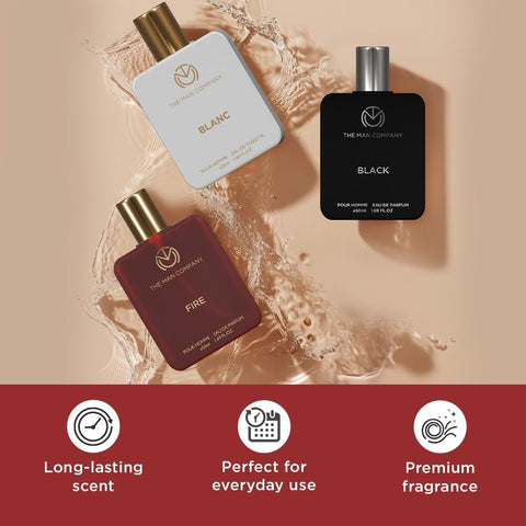 The Man Company Eau de Toilette Trio - Fire, Blanc, Black - 3 x 50ml