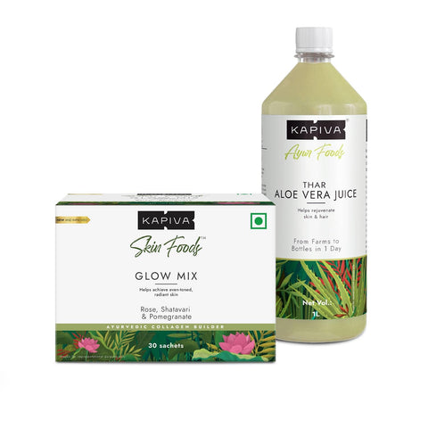 Kapiva Glow Mix + Kapiva Aloe Vera Juice