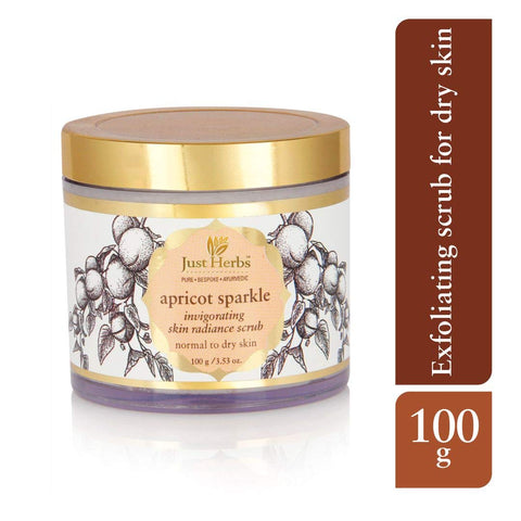 Just Herbs Apricot Sparkle Invigorating Skin Radiance Scrub (100Ml)