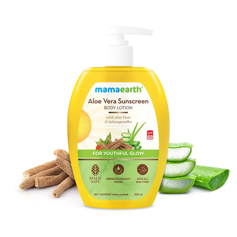 Mamaearth-Aloe Vera Sunscreen Body Lotion 300 Ml